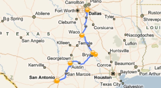 Dallas to San Antonio Dark Fiber Network